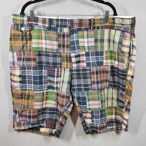 Polo Ralph Lauren Shorts Mens 42 Plaid Patchwork Madras Preppy Multicolor Cotton